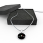 Italian Lifeline With Circle Pendant Necklace