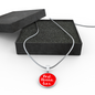 Best Nonna Ever With Red Circle Pendant Necklace