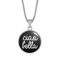 Ciao Bella with Black Circle Pendant Necklace