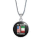 Italian My Nation My Heritage With Circle Pendant Necklace