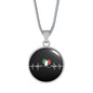 Italian Lifeline With Circle Pendant Necklace