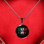 Italian Wifey With Circle Pendant Necklace