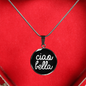Ciao Bella with Black Circle Pendant Necklace