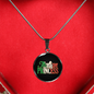 Italian Princess With Black Circle Pendant Necklace