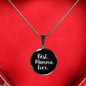 Best Mamma Ever With Black Circle Pendant Necklace