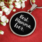 Best Mamma Ever With Black Circle Pendant Necklace