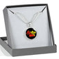 Sicilian Nonna With Black Circle Pendant Necklace