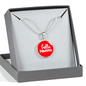 Bella Mamma with Red Circle Pendant Necklace