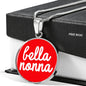 Bella Nonna with Red Circle Pendant Necklace in Gold & Stainless Steel