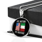 Italian My Nation My Heritage With Circle Pendant Necklace