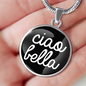 Ciao Bella with Black Circle Pendant Necklace