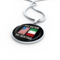 Italian My Nation My Heritage With Circle Pendant Necklace