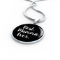 Best Mamma Ever With Black Circle Pendant Necklace