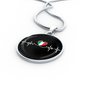 Italian Lifeline With Circle Pendant Necklace