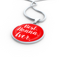 Best Nonna Ever With Red Circle Pendant Necklace