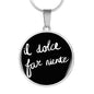 Italian Sweetness of Doing Nothing with Circle Pendant Necklace