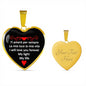 I Will Love You Forever in Red Heart Pendant Necklace in Gold & Stainless Steel