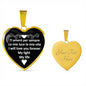 I Will Love You Forever with Heart Pendant Necklace in Gold & Stainless Steel