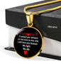 I Will Love You Forever Red with Circle Pendant Necklace in Gold & Stainless Steel