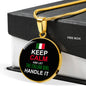 Let The Italian Girl Handle It With Circle Pendant Necklace in Gold & Stainless Steel