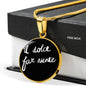 Italian Sweetness of Doing Nothing with Circle Pendant Necklace in Gold & Stainless Steel