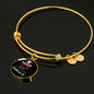 Let the Italian Girl Handle It With Circle Charm Bangle in Gold & Stainless Steel