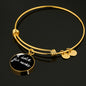 Italian Sweetness of Doing Nothing with Circle Charm Bangle in Gold & Stainless Steel