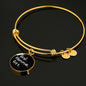 Best Mamma Ever with Black Circle Charm Bangle in Gold & Stainless Steel
