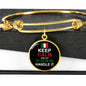 Let the Italian Girl Handle It With Circle Charm Bangle in Gold & Stainless Steel