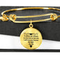 I Will Love You Forever with Transparent Circle Charm Bangle in Gold & Stainless Steel