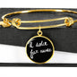Italian Sweetness of Doing Nothing with Circle Charm Bangle in Gold & Stainless Steel