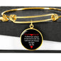 I Will Love You Forever in Red with Circle Charm Bangle in Gold & Stainless Steel