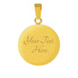Ciao Bella With Red Circle Charm Bangle in Gold & Stainless Steel
