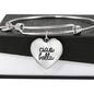 Ciao Bella with Heart Charm Bangle in Gold & Silver option