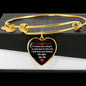 I Will Love You Forever in Red with Heart Charm Bangle in Gold & Stainless Steel