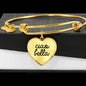Ciao Bella with Heart Charm Bangle in Gold & Silver option