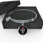 American Grown with Italian Roots with Circle Charm Bangle