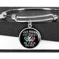 This Nonna is Loved to Italy and Back with Circle Charm Bangle in Gold & Stainless Steel