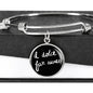 Italian Sweetness of Doing Nothing with Circle Charm Bangle in Gold & Stainless Steel