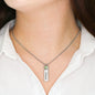 Birthstone Name Necklace + Message Card