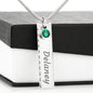 Birthstone Name Necklace + Message Card