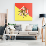 Sicilian Flag Wall Art Canvas