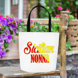 Sicilian Nonna Tote Bag - White