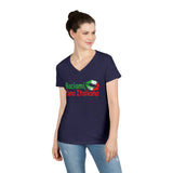 Kiss Me I'm Italian II Shirt - Italian Pride V-Neck T-Shirt, Baciami Sono Italiana Tee, Women's Casual Top, Gifts for Italian Heritage, Italy Shirt, Summer Outfit