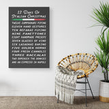 12 Days of Italian Christmas Portrait Canvas Wall Art