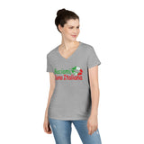 Kiss Me I'm Italian II Shirt - Italian Pride V-Neck T-Shirt, Baciami Sono Italiana Tee, Women's Casual Top, Gifts for Italian Heritage, Italy Shirt, Summer Outfit
