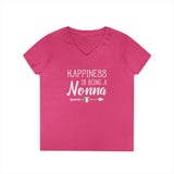 V-Neck T-Shirt - Happiness is Being a Nonna Shirt