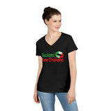 Kiss Me I'm Italian II Shirt - Italian Pride V-Neck T-Shirt, Baciami Sono Italiana Tee, Women's Casual Top, Gifts for Italian Heritage, Italy Shirt, Summer Outfit