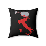 Spilled Wine Throw Pillow - Black