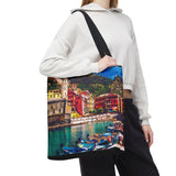 Cinque Terre Tote Bag | Beach Lover's Accessory, Eco-Friendly Shopping, Colorful Travel Bag, Artful Everyday Tote, Summer Gift Idea Italy